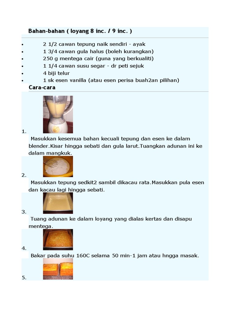 Resepi Kek Pdf
