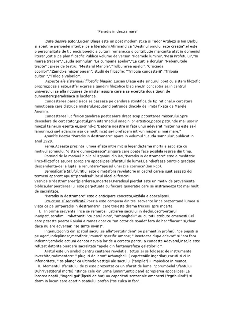 Eu Nu Strivesc Corola de Minuni A Lumii | PDF