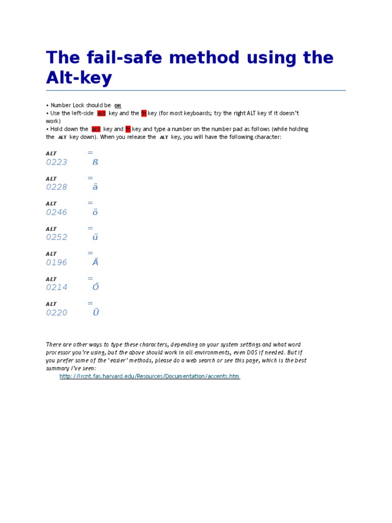 Alt Codes for Special Characters | PDF | Computers