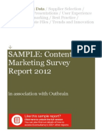 SAMPLE Content Marketing Survey Report