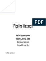 Pipeline Hazards: Hakim Weatherspoon CS 3410, Spring 2012