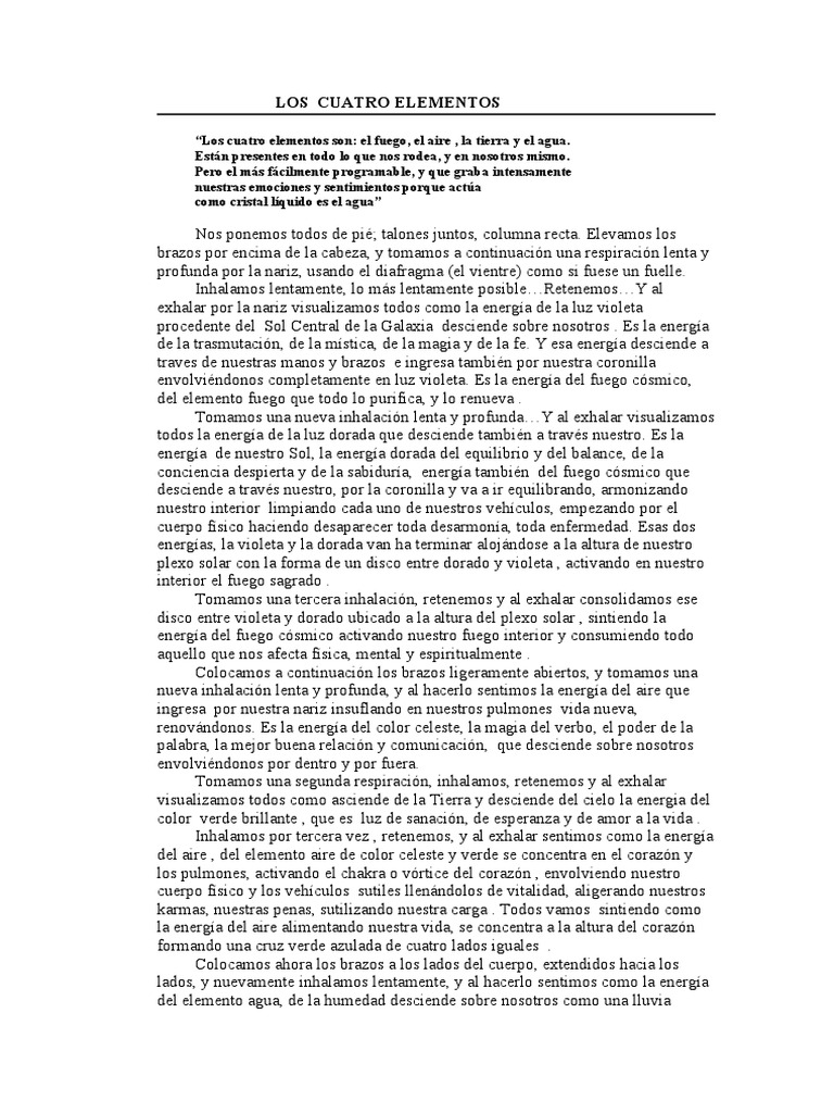 Los Cuatro Elementos | PDF | Color | Agua
