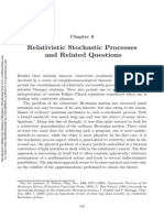 Relativistic Stochastic Processes and Related Questions