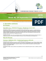 Communicable Disease Threats Report 05 Oct 2013