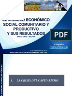 Bolivia el modelo económico social comunitario y sus resultados