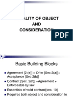 Legality of Object & Consideration