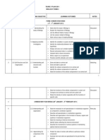 Yearly Plan 2011 Biology Form 4: Week Learning Area Learning Objective Learning Outcomes Notes