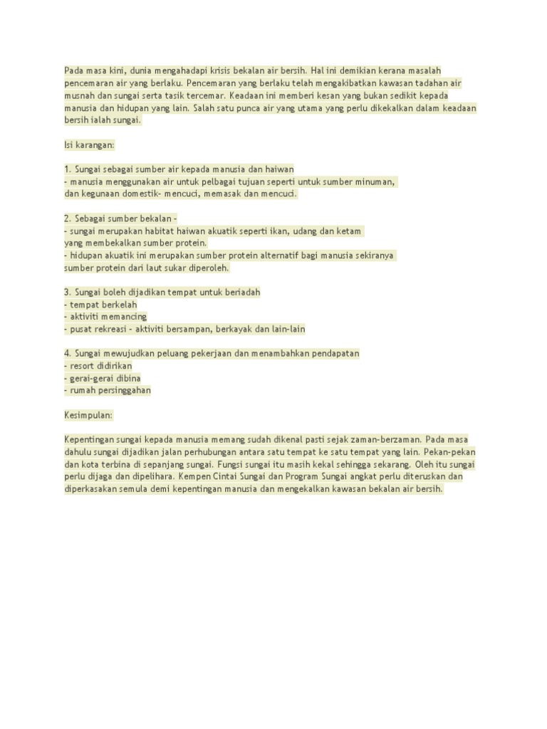 Kepentingan Sungai Pdf