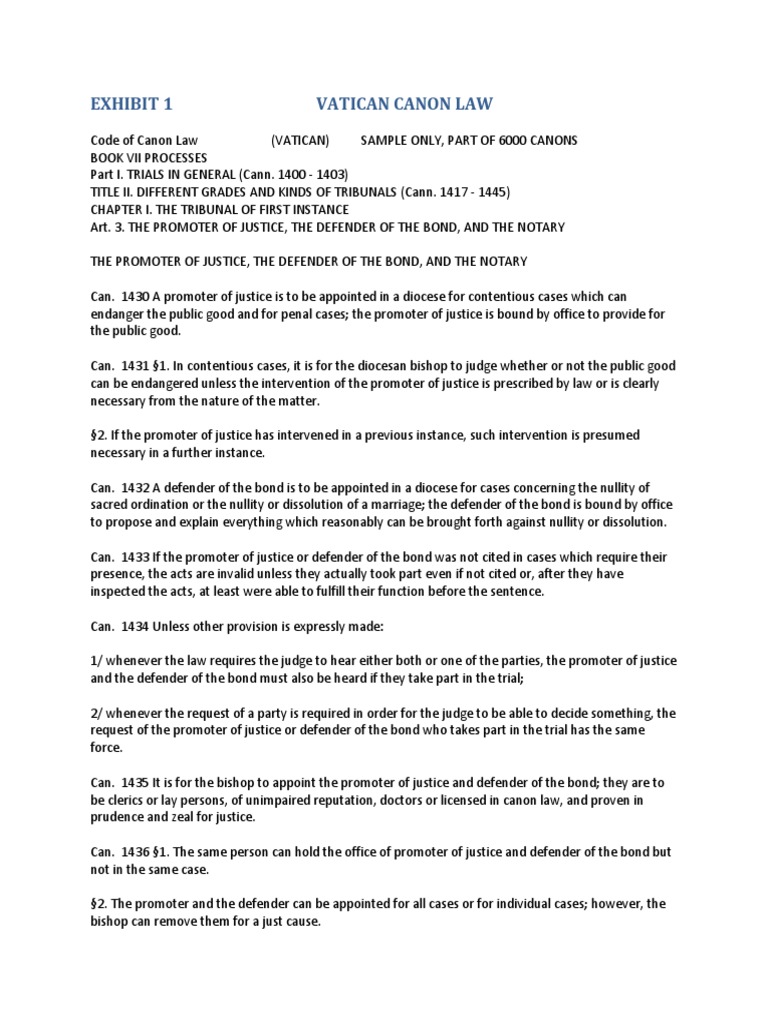 Code of Canon Law PDF Public Law Government Information