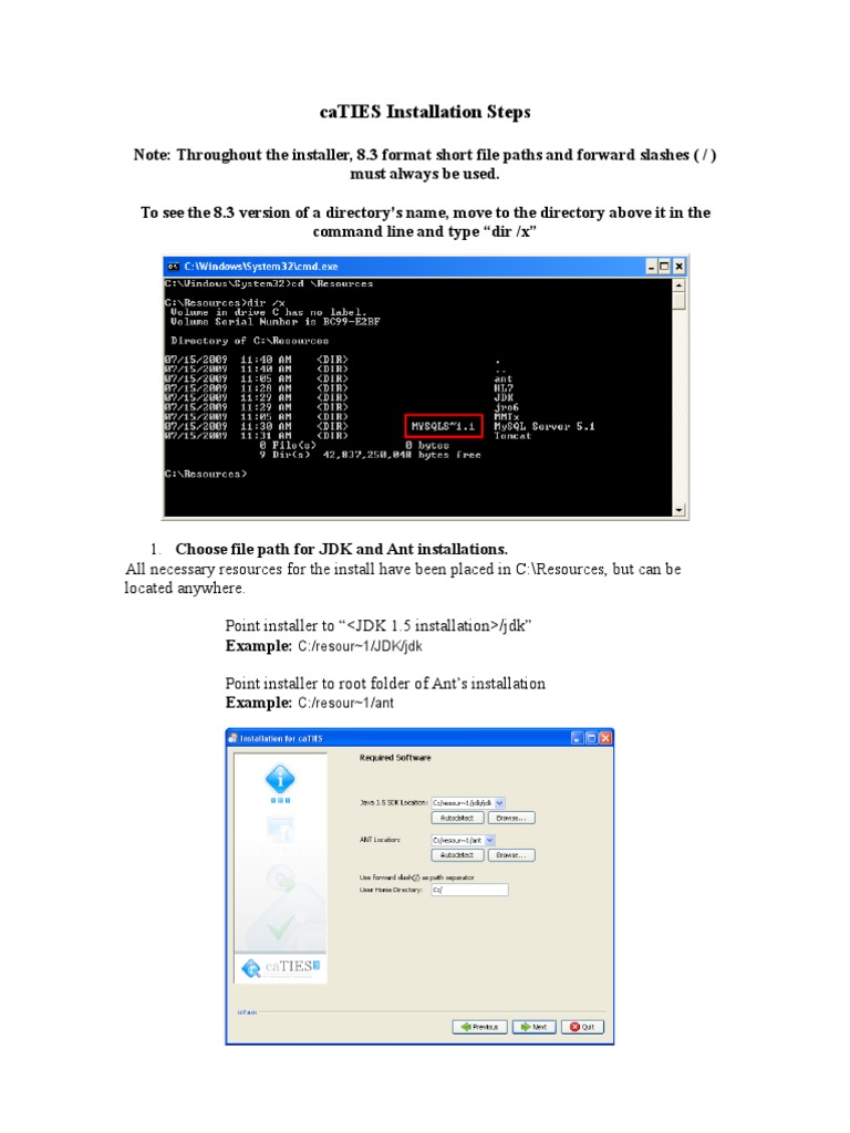 caTIES Installation Guide | PDF | Computers
