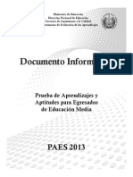 Documento Informativo Paes 2013