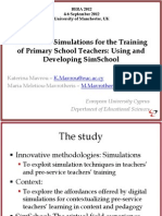 Using SimSchool for Teacher Training