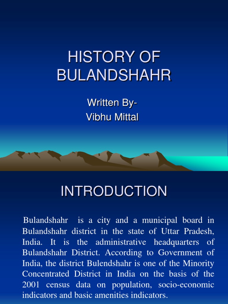 History of Bulandshahr PDF Asia South Asia