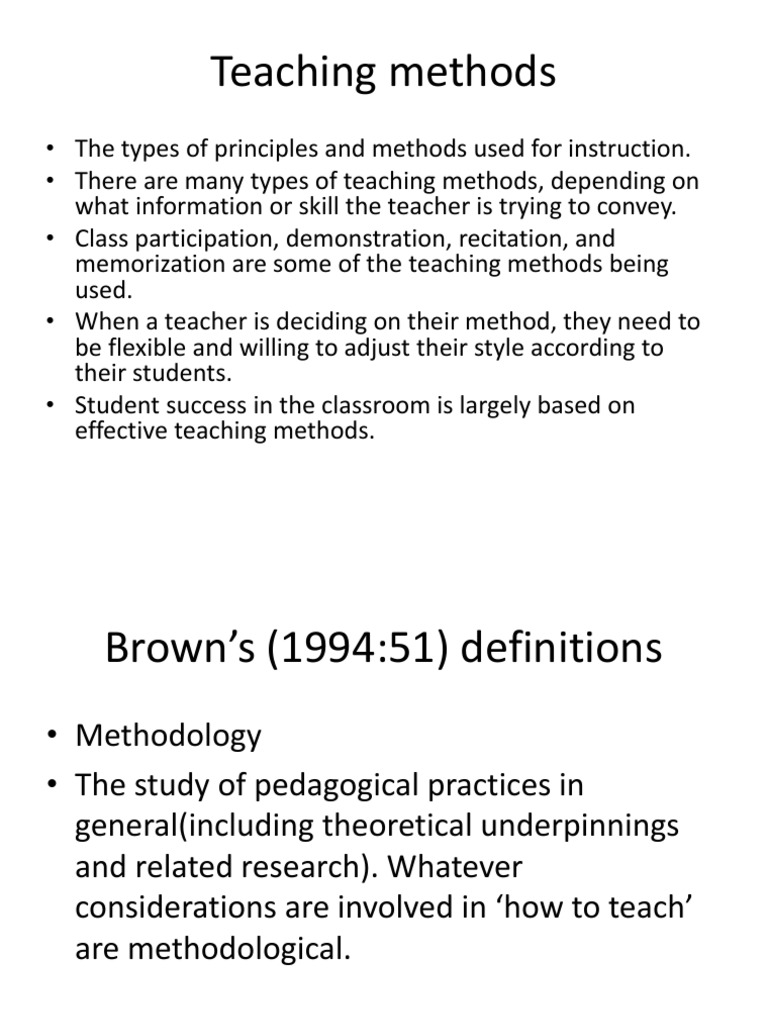 Teaching Methods | PDF | Teaching Method | Action (Philosophy)