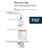 FAA Table Instructions