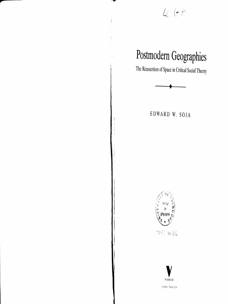 (Edward W. Soja) Postmodern Geographies | PDF | Sistema imunológico ...