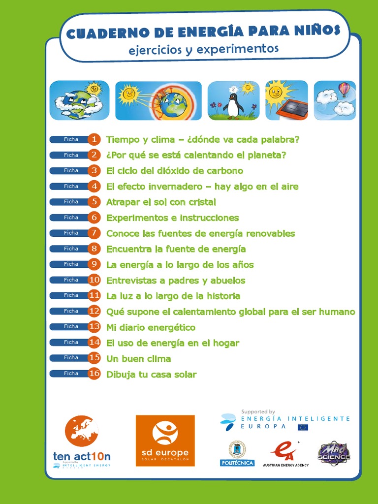 Cuaderno de Energía para Niños | PDF | Dióxido de carbono | Tecnología ...