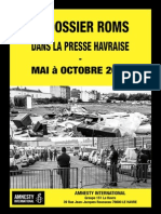 Les Roms dans la presse havraise de mai à octobre 2013 Amnesty International Le Havre