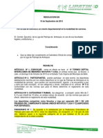 Resolucion 036 Menores Novatos y Liga PDF