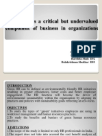 Green HR Is A Critical But Undervalued Component of Business in Organizations