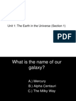 Unit 1 The Earth in The Universe