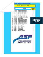 ASF Championships Schedule 2013