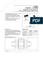 TL084 TL084A - TL084B: General Purposej-Fet Quad Operational Amplifiers