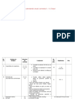 Plan Calendaristic Clasa I