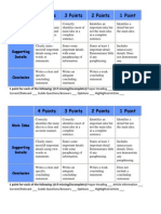 Summarizing Rubric