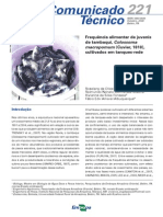 Frequência Alimentar de Juvenis de Tambaqui, Colossoma Macropomum (Cuvier, 1818), Cultivados em Tanques-Rede