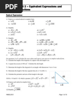 Unit 2 - Equivalent Expressions and Quadratic Functions 2013-2