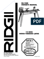 RIDGID WL1200 Wood Lathe Manual
