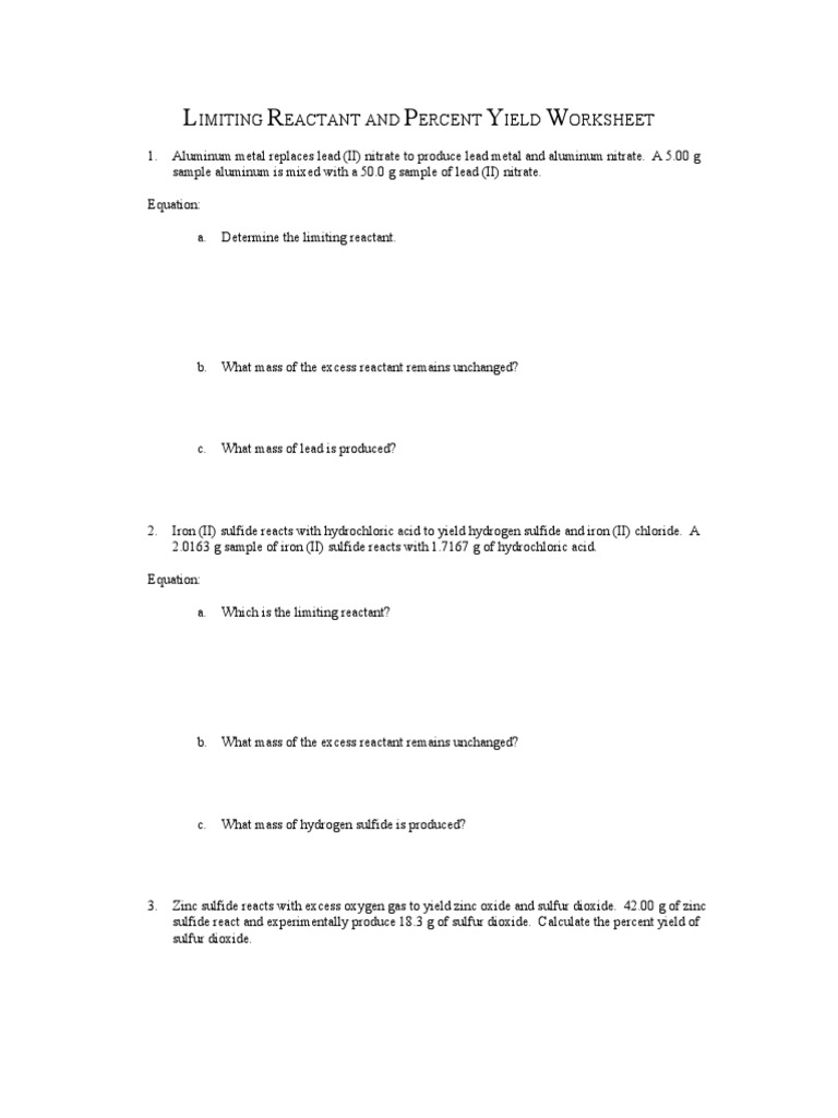 9-2b-limiting-reactant-and-percent-yield-worksheet-pdf