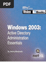 Download Windows 2003 Active Directory Administration Essentials 3 by zeeshanopel SN17400026 doc pdf