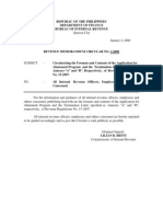 Revenue Memorandum Circular No. 2-2008