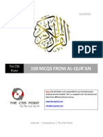 100 MCQS From Al-Qur'an