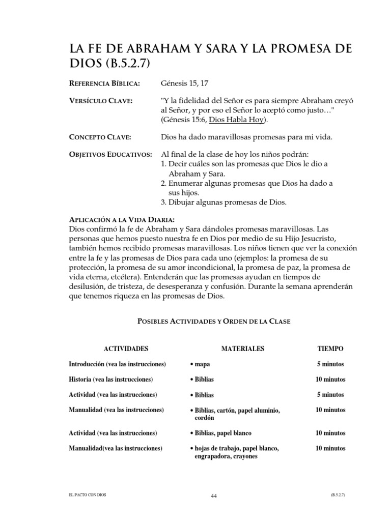 Promesas de Dios a Abraham y Sara | PDF | Abrahán | Sarah