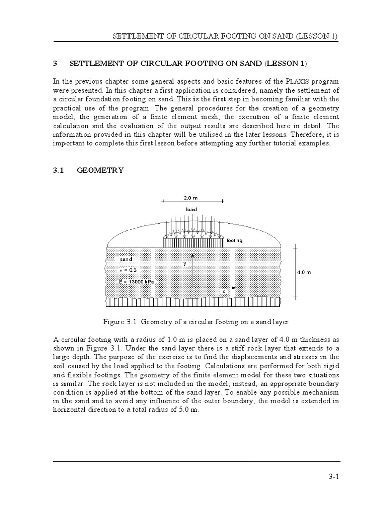 Circular Footing Settlement Analysis | PDF | Parameter (Computer ...