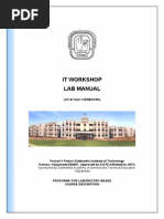 It Workshop LAB MANUAL