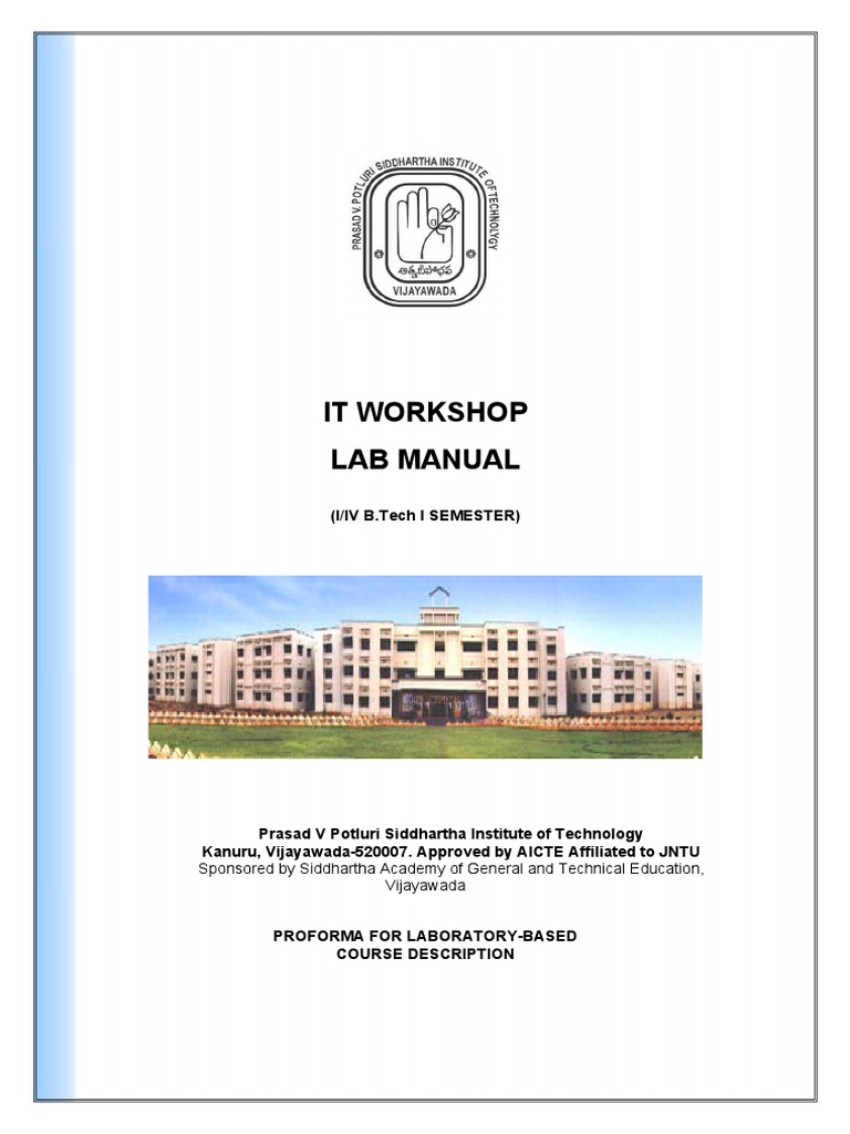 IT Workshop Lab Manual for Engineers | PDF | Read Only Memory ...