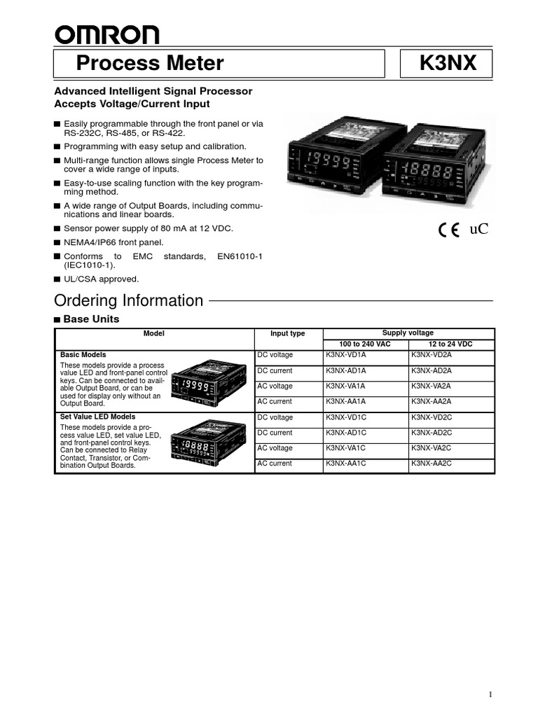 K3NX-Omron Prog Display | PDF | Power Supply | Bipolar Junction Transistor