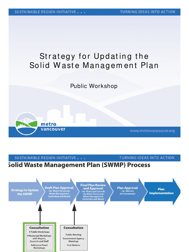 Solid Waste Management Plan Update Strategy | PDF | Waste Management ...