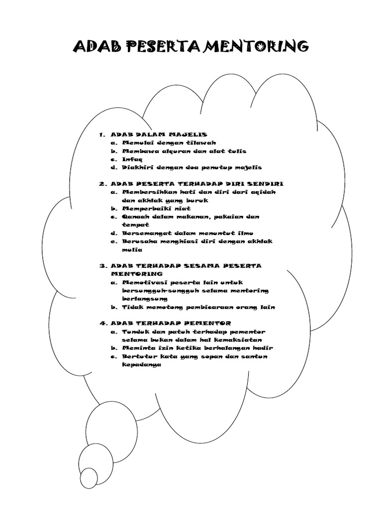 Adab Peserta Mentoring Pdf