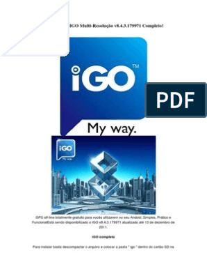 GPS iGO My Way v8.4.3, PDF, Android (sistema operacional)