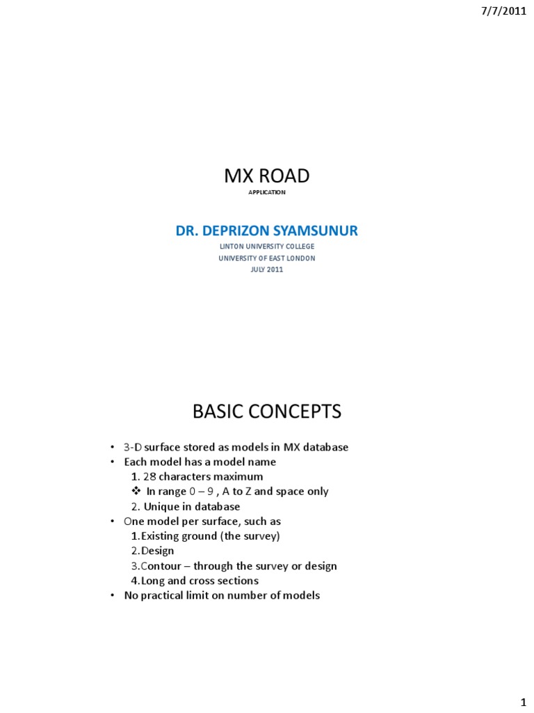 3D MX Road Modeling Concepts | PDF