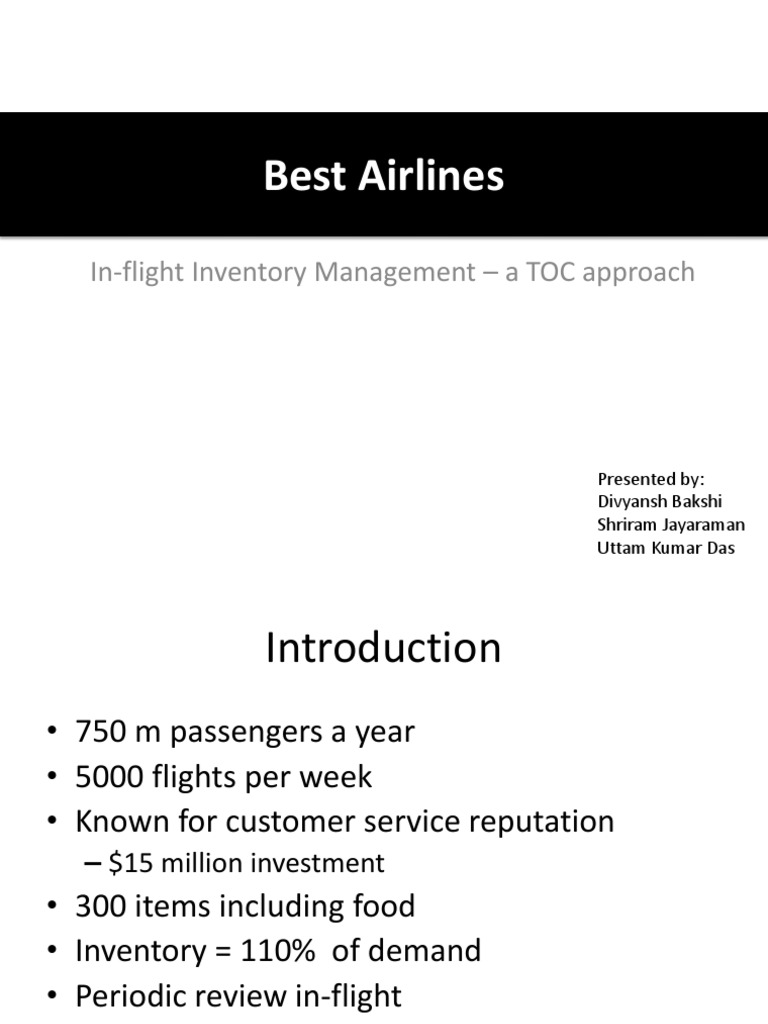 In-Flight Inventory Management Insights | PDF | Finance & Money Management