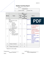 Weekly Teaching Report: SLT Notes Face To Face Guided and Independ Ent Learning