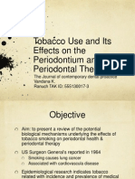 Tobacco Use and Its Effects On The Periodontium and Periodontal Therapy