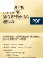 Developing Listening and Speaking Skills