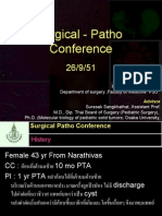 Surgical - Patho Conference: Pawan Chansaenroj MD Department of Surgery, Faculty of Medicine PSU